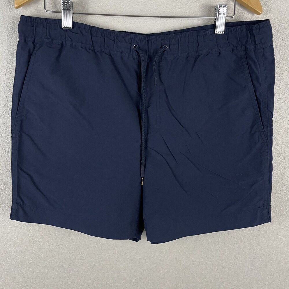 Everlane Mens M Blue 100% Nylon The Swim Short Drawstring Waist